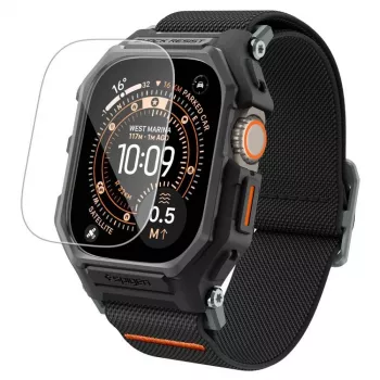 Coque SPIGEN Lite Fit Pro et verre trempé pour Apple Watch Ultra 1 / 2 / 3 (49 mm), noir mat