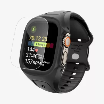 SPIGEN Liquid Air Pro & verre trempé Apple Watch Ultra 1 / 2 / 3 (49 mm) noir