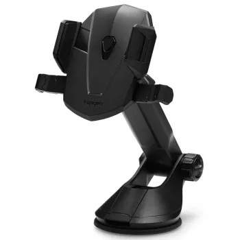 Spigen support de voiture TS35 Kuel Series - support universel pour smartphone avec ventouse, bras télescopique, rotation à 360°, noir