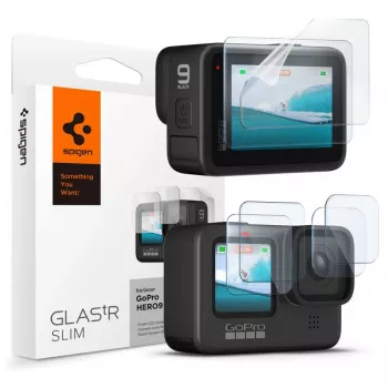Kit de protection d'écran et d'objectif Spigen Glas.TR Slim + Film 2-Set pour GoPro Hero 12/11/10/9 (2 ensembles)