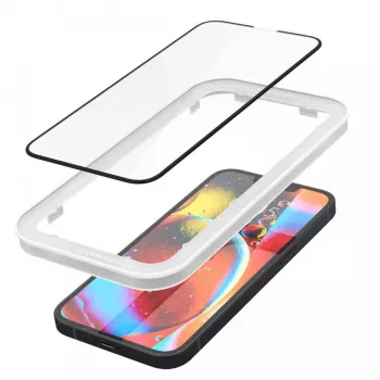 Protection d'écran en verre intégrale Spigen AlignMaster pour Apple iPhone 13/13 Pro/14/16E/17E noir (lot de 2)