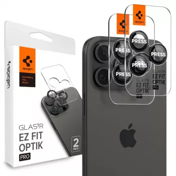 Spigen Optik.TR EZ Fit Camera Protector lot de 2 pour iPhone 14 Pro / 14 Pro Max - noir