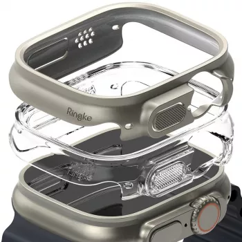 Ringke Slim lot de 2 Apple Watch Ultra (49 mm) transparent et gris titane