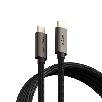 Câble RINGKE USB 3.2 Gen 2x2 Type-C PD 240W 100 cm noir