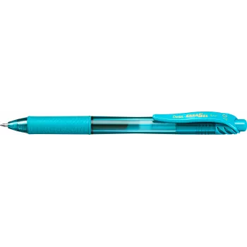 Stylo gel rétractable Pentel EnerGel X - turquoise - 0,7 mm - pointe moyenne - ambidextre