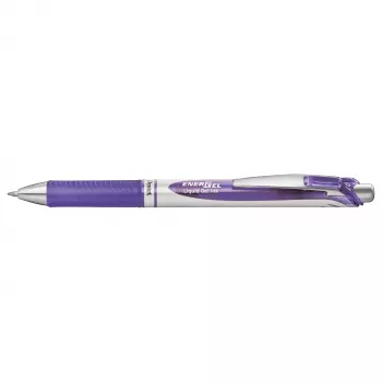 Stylo gel rétractable Pentel Energel BL77 - violet - 0,7 mm - encre à base d'eau