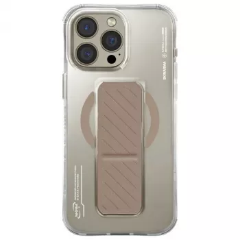 Coque SKINARMA Axon avec charge magnétique + support de préhension pour iPhone 16 Pro 6,3 pouces - champagne