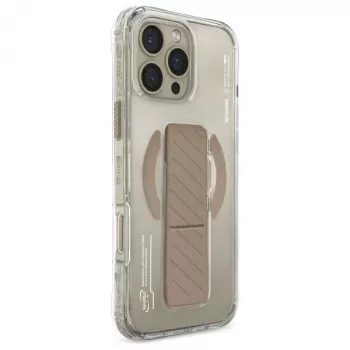 Coque SKINARMA Axon avec charge magnétique + support de préhension pour iPhone 16 Pro 6,3 pouces - champagne