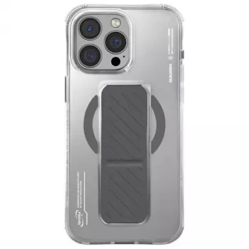 Coque Skinarma Axon pour iPhone 16 Pro 6,3 pouces, charge magnétique + support de préhension, titane