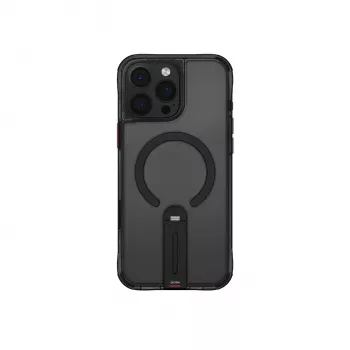 Coque Skinarma Helix avec charge magnétique et support rotatif à 360° pour iPhone 16 Pro, noire
