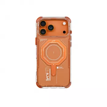 Coque de charge magnétique Skinarma Magma pour iPhone 17 Pro Max, orange