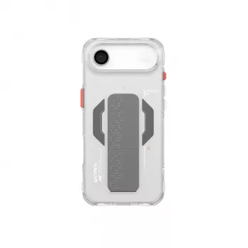 Coque SKINARMA Haxa avec anneau magnétique Mag-Charge et support grip pour Apple iPhone Air, transparente (SK-2025IP6.6-HAXA-CLR)