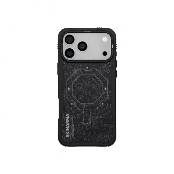 SKINARMA Vektor Coque avec anneau magnétique Mag-Charge pour Apple iPhone 17 Pro Max, Onyx Black (SK-IP17PM-VTOR-ONYX)