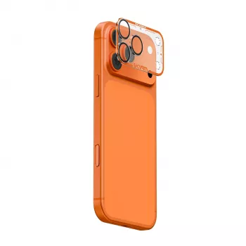 Skinarma Magma protecteur d'objectif d'appareil photo mat intégral pour iPhone 17 Pro Max - orange