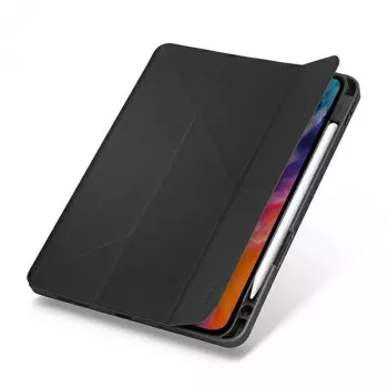UNIQ Transforma Rigor étui folio pour iPad Air 10,9 pouces (4e/5e génération) - gris anthracite avec revêtement antimicrobien