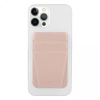 UNIQ Lyft support de téléphone magnétique et porte-cartes rose