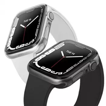 UNIQ Glase lot de 2 coques de protection pour Apple Watch Series 7/8/9 41 mm transparent et fumé