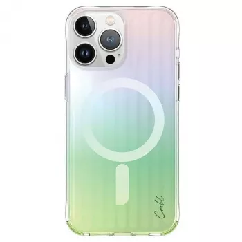 Coque UNIQ Coehl Linear à chargement magnétique pour iPhone 15 Pro Max 6,7 pouces Opal Iridescent