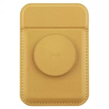 UNIQ Flixa Porte-cartes magnétique avec béquille Canary Yellow MagSafe