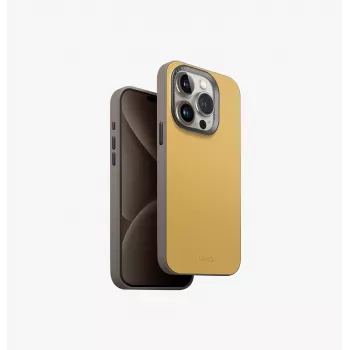 Coque de charge MagClick UNIQ Lyden DS pour iPhone 15 Pro 6,1 pouces jaune canari / gris silex