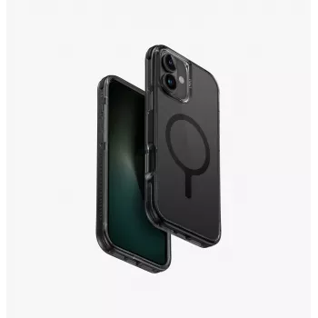Coque UNIQ Combat pour iPhone 16 Plus 6,7 pouces charge MagClick noir carbone