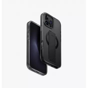 Coque UNIQ Heldro Max charge MagClick pour iPhone 16 Pro Max 6,9 pouces noir/Vapour Smoke
