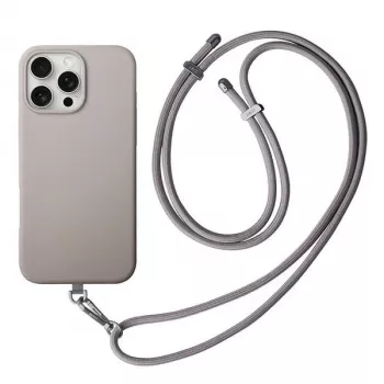 Coque UNIQ Coehl Creme charge magnétique pour iPhone 16 Pro 6,3 pouces gris taupe