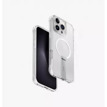 Coque UNIQ Eleva avec support Vertica pour iPhone 16 Pro Max 6,9 pouces Lucent Clear