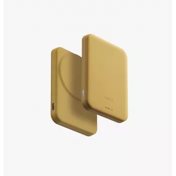 Batterie externe magnétique UNIQ Lyden Lexa 5000mAh PD USB-C MagSafe jaune