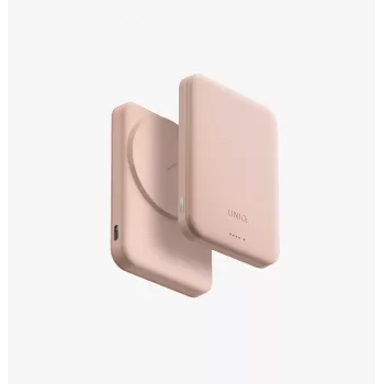 Batterie externe magnétique UNIQ Lyden Lexa 5000mAh PD USB-C MagSafe rose