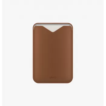 Portefeuille magnétique UNIQ Lyden Evo avec support de téléphone - caramel