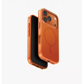 Coque UNIQ Clario pour iPhone 17 Pro Magclick Charging orange