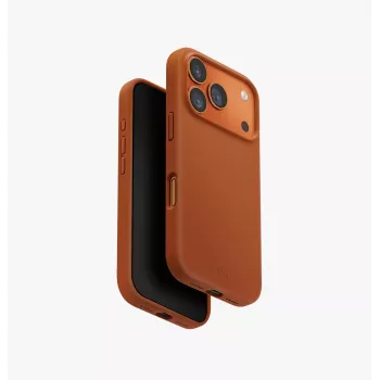 Coque UNIQ Lino pour iPhone 17 Pro, MagClick Charging, orange