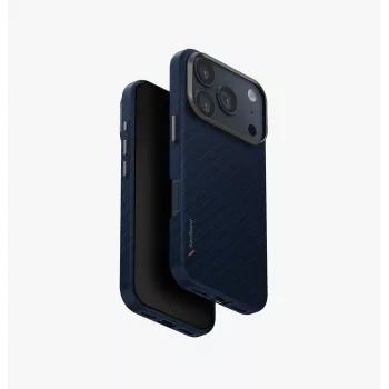 Coque UNIQ Keva Edge MagClick Charging pour iPhone 17 Pro, bleue