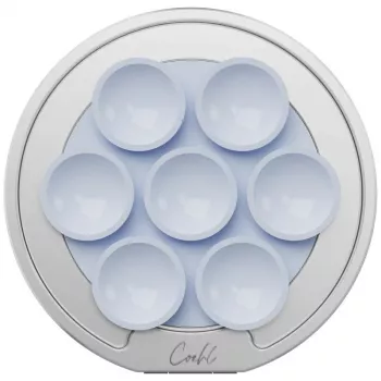 Support de téléphone magnétique pour voiture UNIQ Coehl Luna avec miroir et ventouse - bleu
