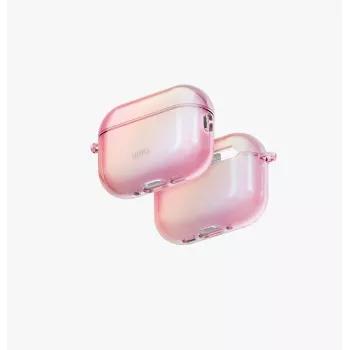 Coque UNIQ Iridescia pour AirPods Pro 3 avec mousqueton rose prisme