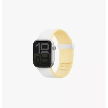 Bracelet magnétique réversible premium UNIQ Revix IV pour Apple Watch 42/41/40mm blanc/jaune