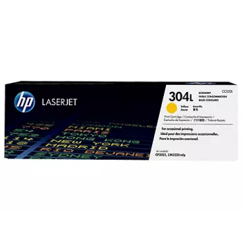 Cartouche de toner HP 304L Economy jaune d'origine LaserJet (CC532L)