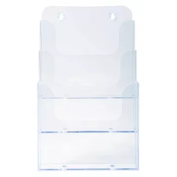 Exacompta Porte-dépliants A5, 3 compartiments, polystyrène, 154 x 181 x 280 mm (75158D)