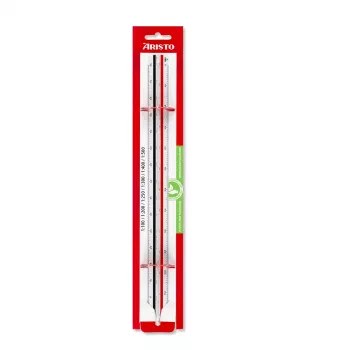 ARISTO Triangular Scale Ruler Type B, White (AR23704EB)