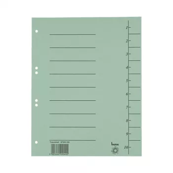 Bene 100 Dividers, A4, 250 g/m2, Green (97300GN)