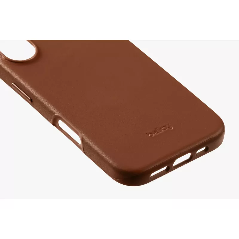 Coque en cuir Bellroy pour iPhone 16, marron