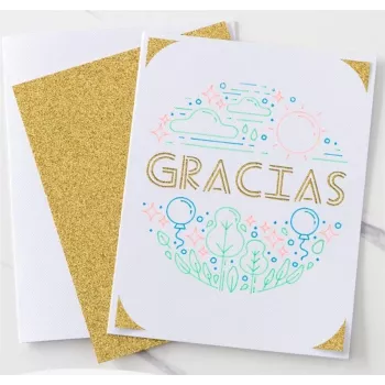 Stylos gel pailletés Cricut pour plotter de découpe, couleurs assorties, encre gel - 0,8 mm, lot de 12