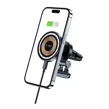 Support de voiture magnétique pour grille d'aération MagSafe avec chargeur sans fil 15 W TECH-PROTECT MM15W-V5 noir