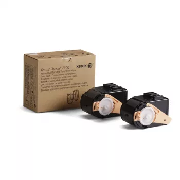 Xerox Phaser 7100 Module de toner jaune (lot de 2) haute capacité 9000 pages par cartouche