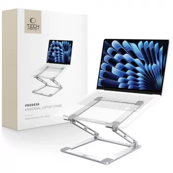 TECH-PROTECT PRODESK Support d'ordinateur portable universel argent