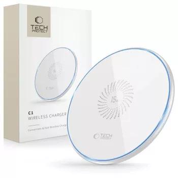 TECH-PROTECT QI15W-C1 chargeur sans fil 15W blanc