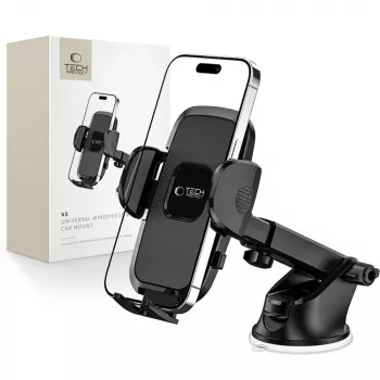 TECH-PROTECT V3 Support de voiture universel pour pare-brise et tableau de bord Noir