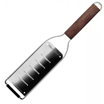 Microplane Râpe à gros grains - Manche noir, lame en acier inoxydable