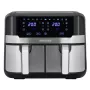 HEINRICH'S HFR 8214 friteuse à air chaud double 2 x 4,5 L = 9,0 L 1300-2400 W noir-argent